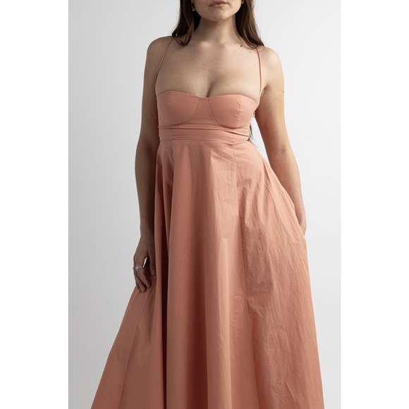 Coral Bubble Midi Dress - Picture 5 of 7